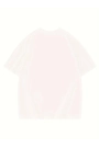 Thousand Baskılı Oversize Bisiklet Yaka T-shirt - Beyaz