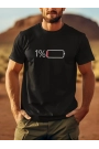 Baskılı Oversize Bisiklet Yaka T-shirt - Siyah