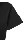 Baskılı Oversize Bisiklet Yaka T-shirt - Siyah