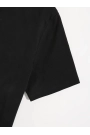 Baskılı Oversize Bisiklet Yaka T-shirt - Siyah