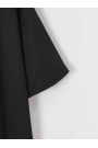 Baskılı Oversize Bisiklet Yaka T-shirt - Siyah