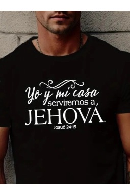 Erkek Jehova Baskılı Süprem T-shirt