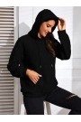 Kadın Uzun Kollu Kapşonlu Bağcıklı Cepli Capitone Sweatshirt