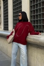 Gümüş Taşlı Sweatshirt 8052