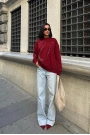 Gümüş Taşlı Sweatshirt 8052