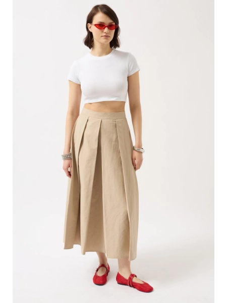 Likralı Basic Crop T-Shirt