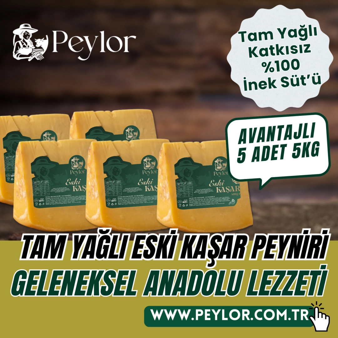 Tam Yağlı Eski Kaşar Peyniri (5 Kg)