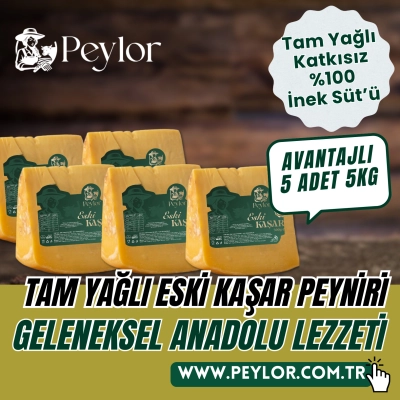 Tam Yağlı Eski Kaşar Peyniri (5 Kg)