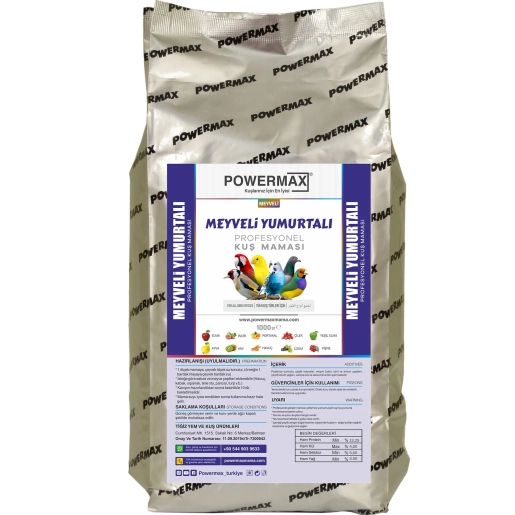 MEYVELİ YUMURTALI mama 10 kg ( mükemmel içerik )  ÖZEL İNDİRİMLİ  