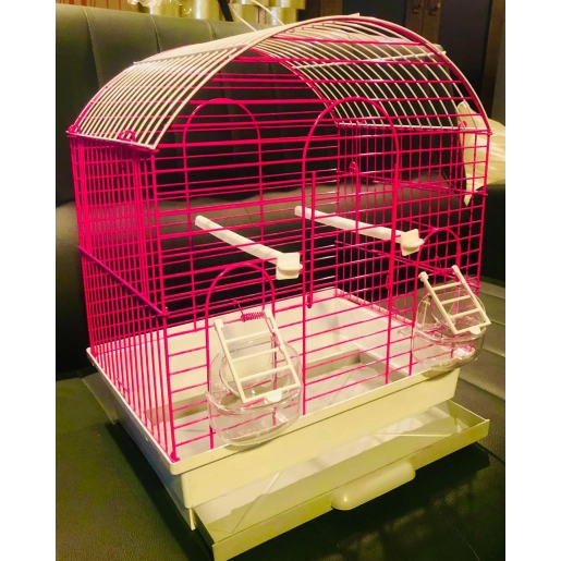 PEMBE RENKLİ EV TİPİ KAFES