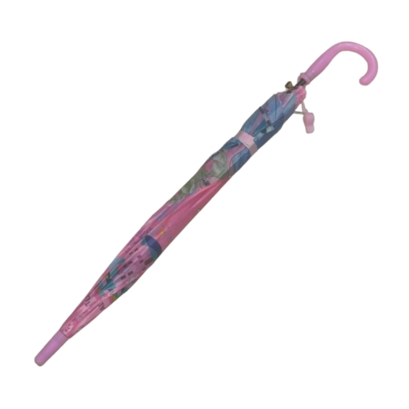 FROZEN KARLAR ÜLKESİ PEMBE DÜDÜKLÜ ŞEMSİYE