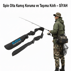 Alesta Ayarlanabilir Askılı Olta Koruyucu Taşıma Kılıfı Seti - SiyaH