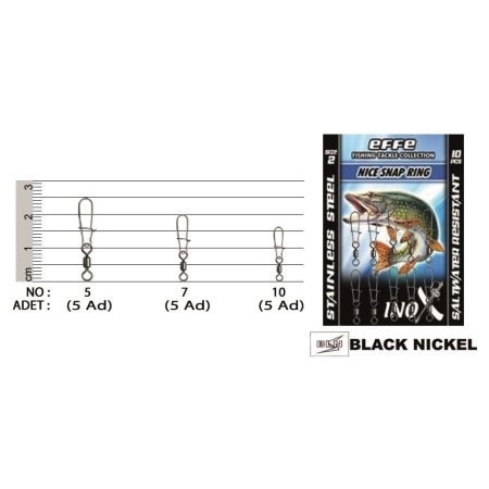 EF&FE -Fırdöndü klips  Rolling Nice Snap Kilitli-5-7-10-paket