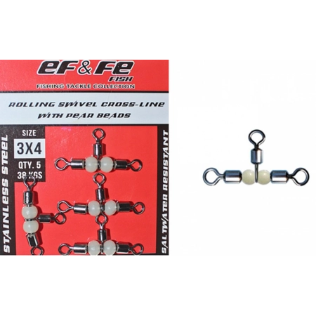 Fırdöndü Rolling Swivel Crossline Pear Beads