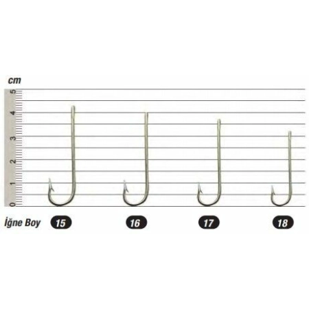 EFFE-1983-NI-15-16-17-  100 PC  DELİKLİ DUZ UZUN