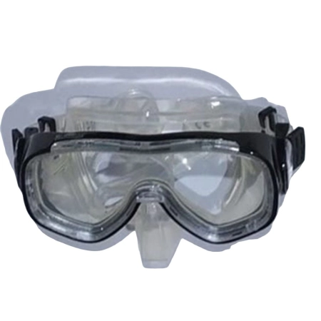 SİYAH ÇERÇEVELİ SEFFAF MASKE / ARASI ACIK