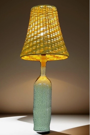 İnci Kaideli Bambu Abajur