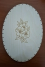 Oval Tepsi Tabanı Çiçek Desenli( 38cm X 28cm )