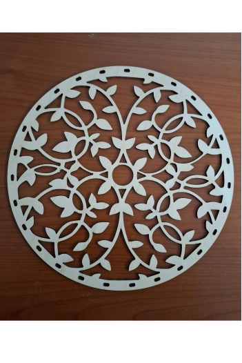 25 cm YUVARLAK ÇİÇEK KESİMLİ DESENLİ TABAN 