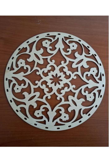 25 cm YUVARLAK PAPATYA KESİMLİ DESENLİ TABAN 