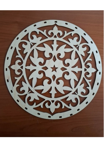 25 cm YUVARLAK YILDIZ KESİMLİ DESENLİ TABAN 