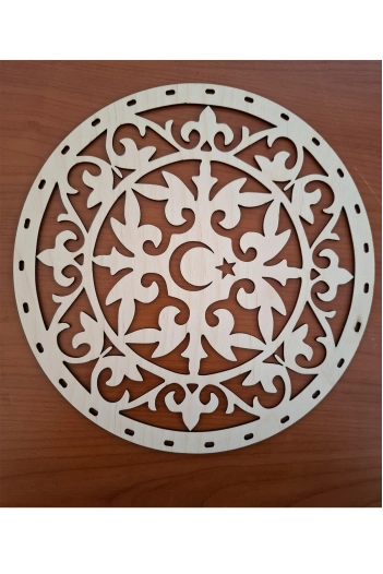 25 cm YUVARLAK AYYILDIZ KESİMLİ DESENLİ TABAN 