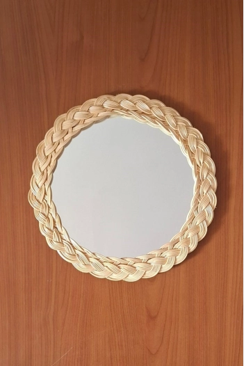 Bambu Yuvarlak Ayna 30 cm