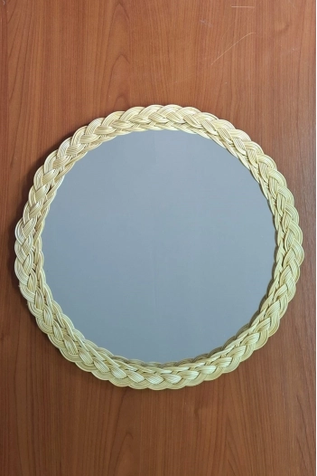 Bambu Yuvarlak Ayna 41 cm