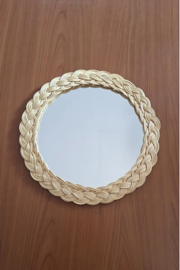 Bambu Yuvarlak Ayna 30 cm