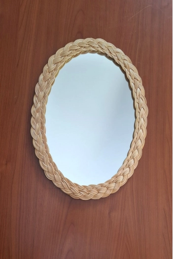 Bambu Oval Ayna 41 x 31 cm