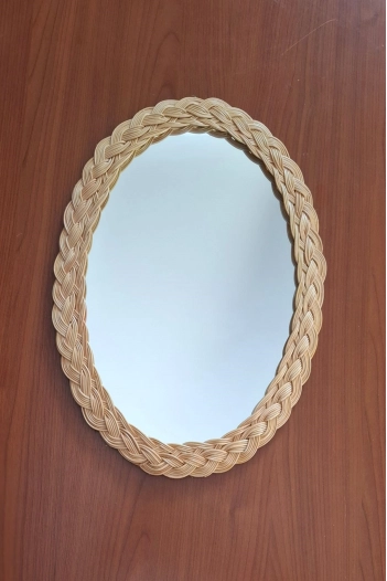 Bambu Oval Ayna 41 x 31 cm