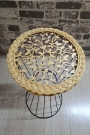BAMBU-RATTAN RETRO AHŞAP DESENLİ SEHPA