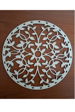 36 cm YUVARLAK ÇİÇEK DESEN KESİMLİ TABAN 