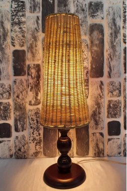 El yapımı Bambu Konik Abajur