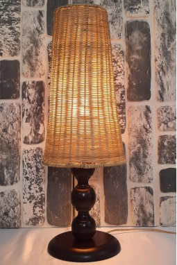 El yapımı Bambu Konik Abajur