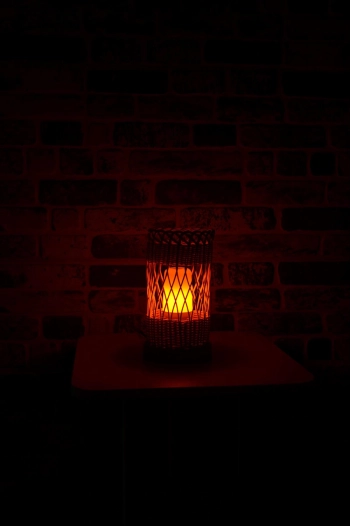 Özel Tasarım El Yapımı ALEVLİ Abajur