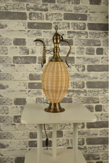 El yapımı Bambu İbrik Abajur