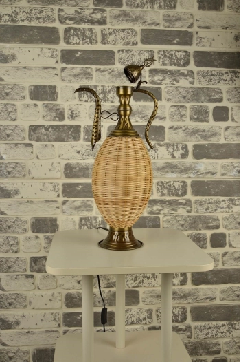 El yapımı Bambu İbrik Abajur