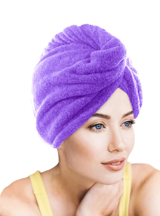 CHIZGY Kalın Mikrofiber 2 Düğmeli Saç Havlusu