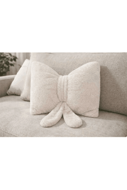 Peluş Papyon Yastık 40x40 Dekoratif Kırlent 