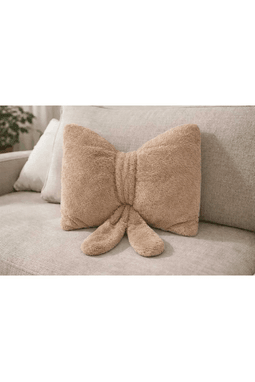 Peluş Papyon Yastık 40x40 Dekoratif Kırlent 