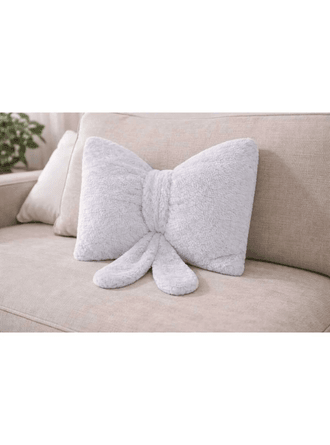 Peluş Papyon Yastık 40x40 Dekoratif Kırlent 