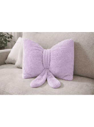 Peluş Papyon Yastık 40x40 Dekoratif Kırlent 