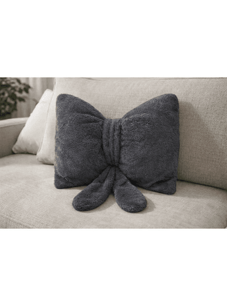 Peluş Papyon Yastık 40x40 Dekoratif Kırlent 