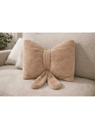 Peluş Papyon Yastık 40x40 Dekoratif Kırlent 