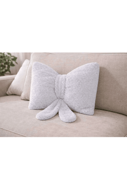 Peluş Papyon Yastık 40x40 Dekoratif Kırlent 