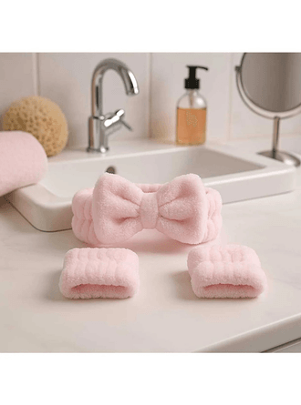 Saç Bandı ve Bileklik Seti – Makyaj & Yüz Yıkama İçin