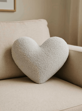 CHIZGY Welsoft Kalp Yastık Dekoratif Peluş Yumuşak Süs Yastığı Pofuduk Ev Dekoru 