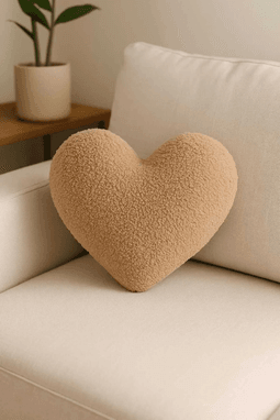 CHIZGY Welsoft Kalp Yastık Dekoratif Peluş Yumuşak Süs Yastığı Pofuduk Ev Dekoru 