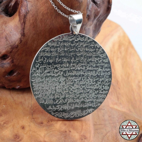 Tamamı EL Yazması Hadid Süresi 57. Ayet 925 Ayar Gümüş Kolye